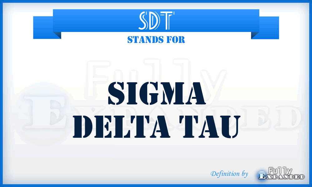 SDT - Sigma Delta Tau