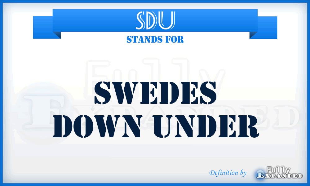 SDU - Swedes Down Under