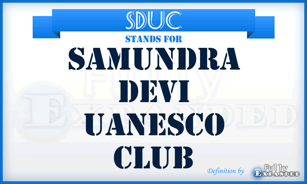 SDUC - Samundra Devi Uanesco Club