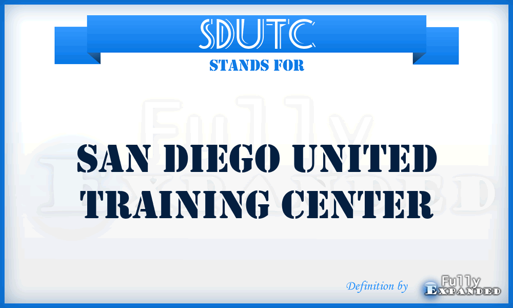 SDUTC - San Diego United Training Center
