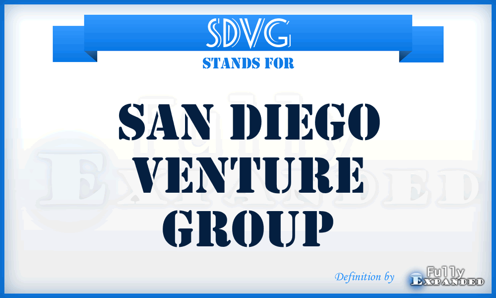 SDVG - San Diego Venture Group