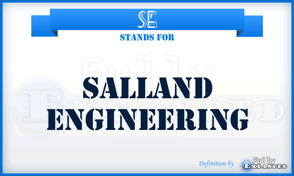 SE - Salland Engineering