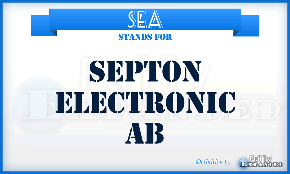 SEA - Septon Electronic Ab