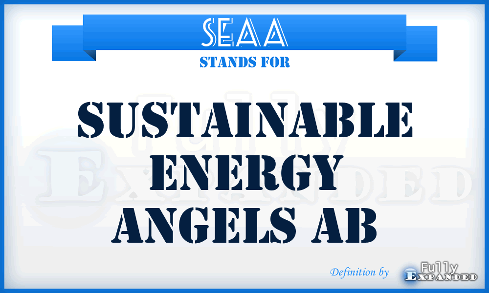 SEAA - Sustainable Energy Angels Ab