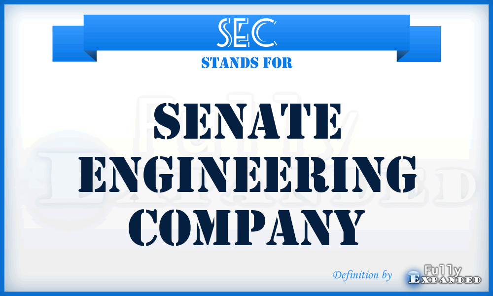 SEC - Senate Engineering Company