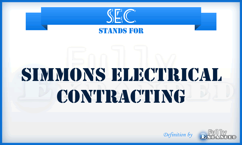 SEC - Simmons Electrical Contracting