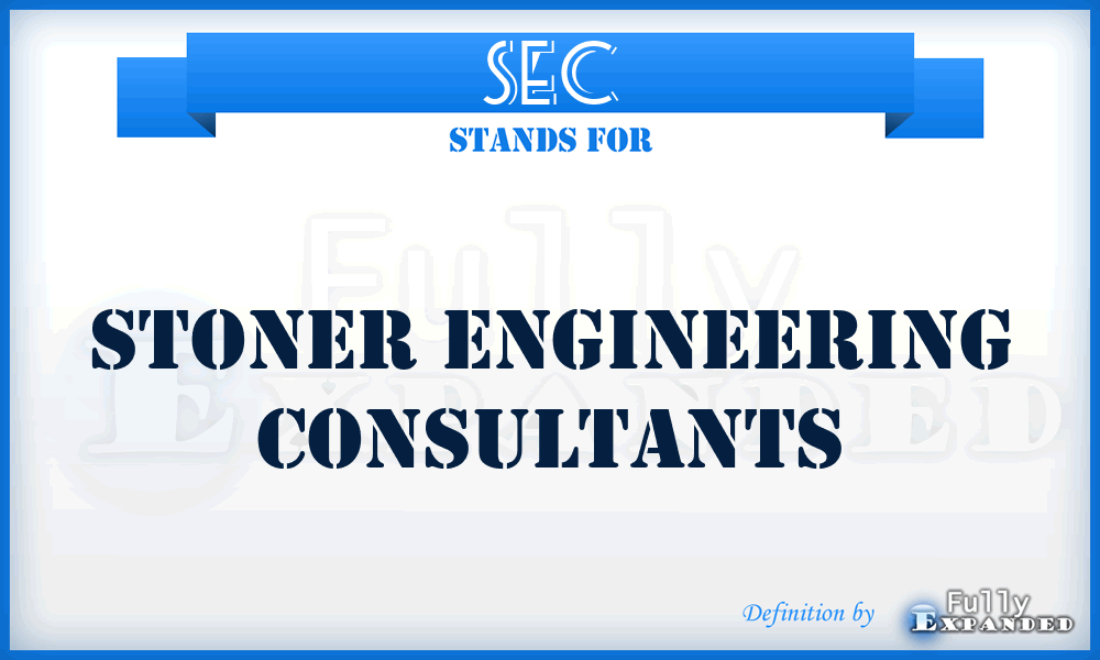 SEC - Stoner Engineering Consultants