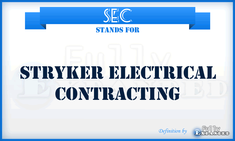 SEC - Stryker Electrical Contracting