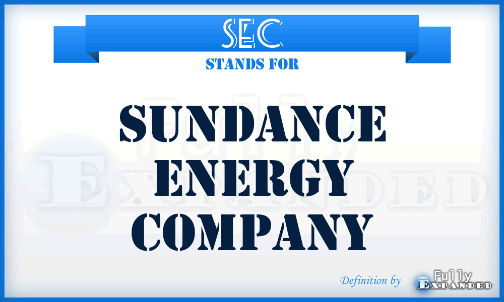 SEC - Sundance Energy Company