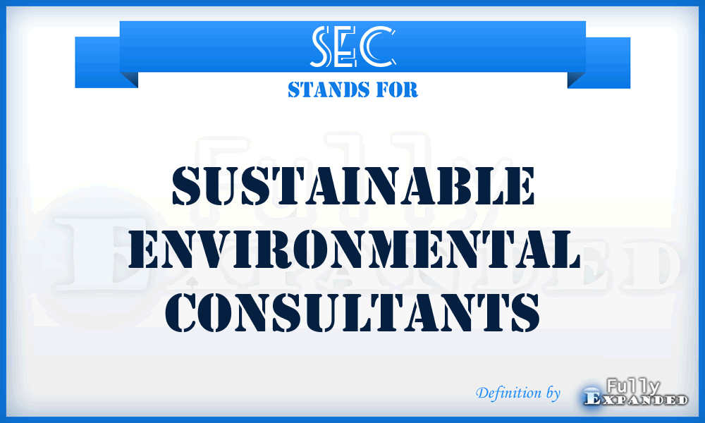 SEC - Sustainable Environmental Consultants