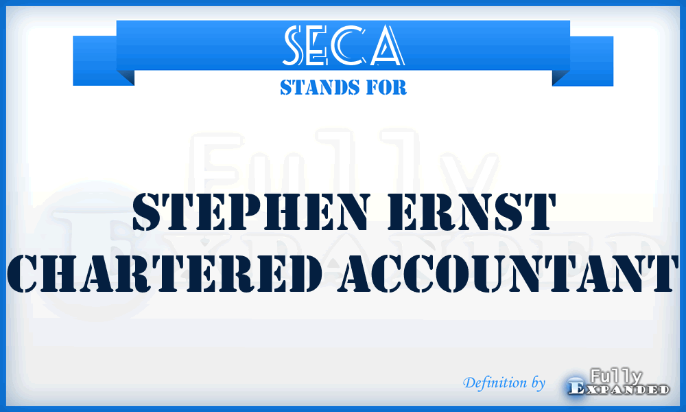 SECA - Stephen Ernst Chartered Accountant