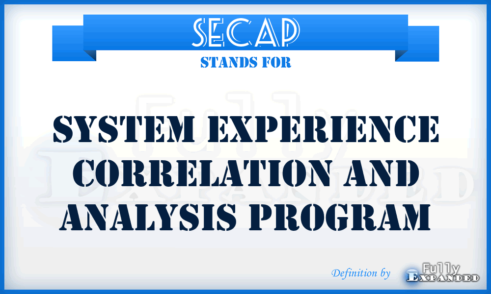 SECAP - system experience correlation and analysis program