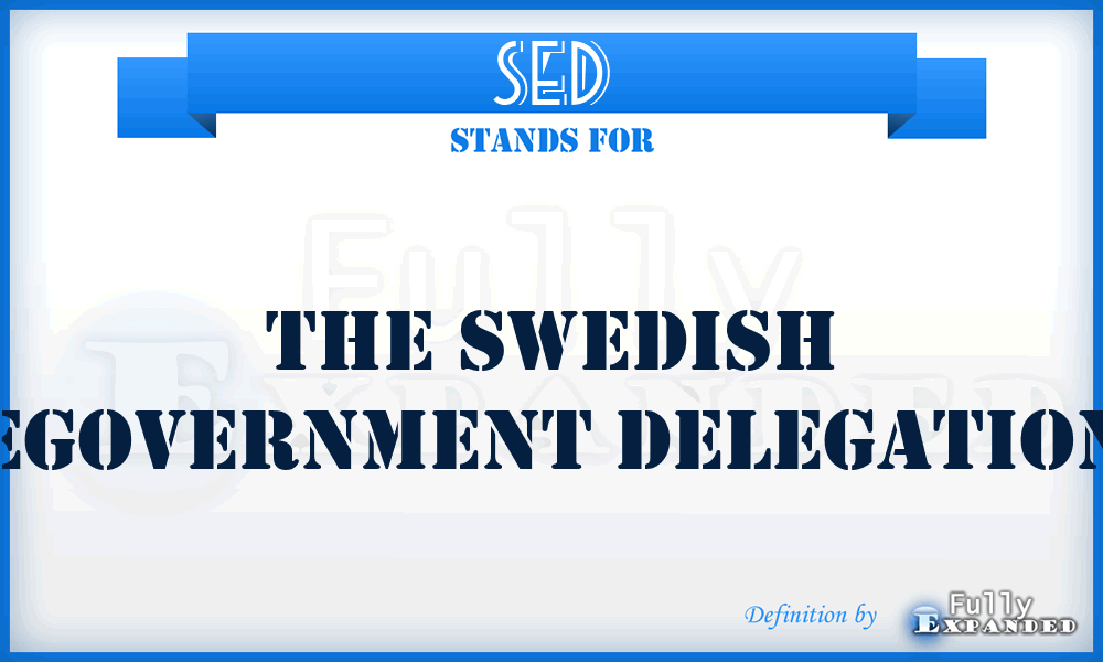 SED - The Swedish Egovernment Delegation