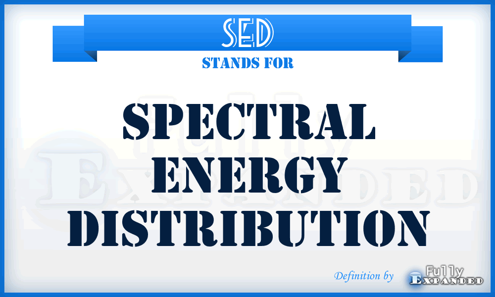 SED - spectral energy distribution