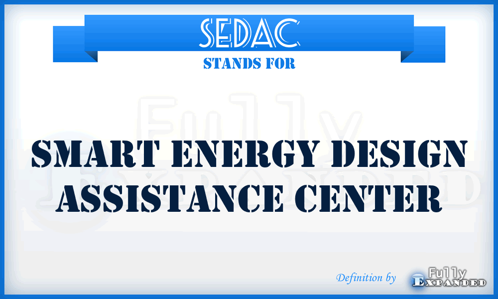 SEDAC - Smart Energy Design Assistance Center