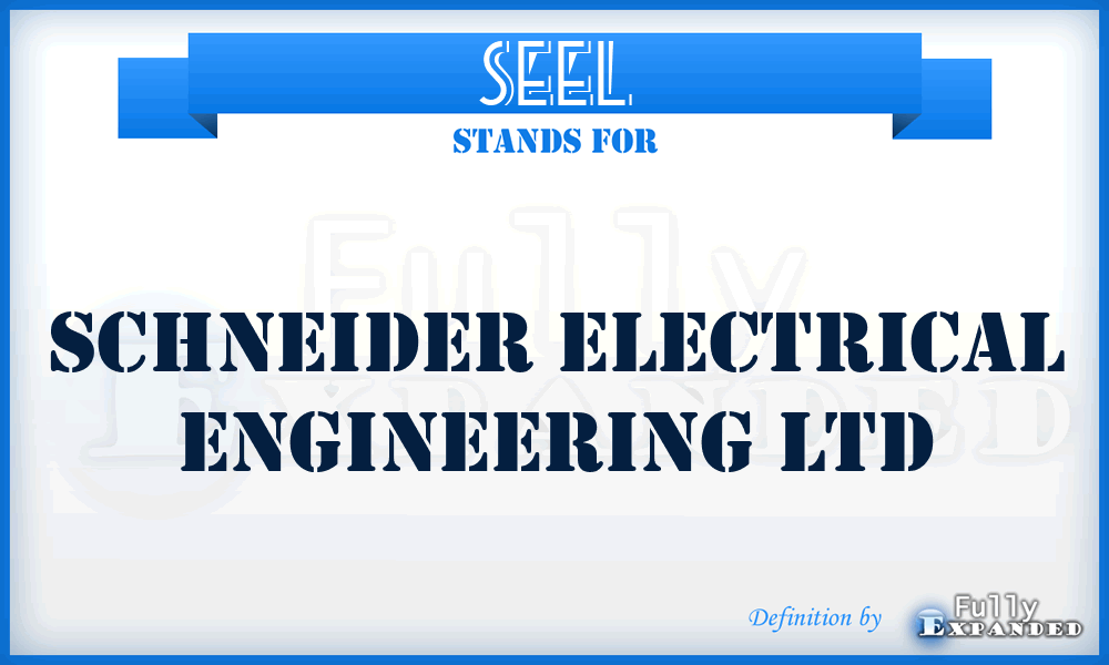 SEEL - Schneider Electrical Engineering Ltd