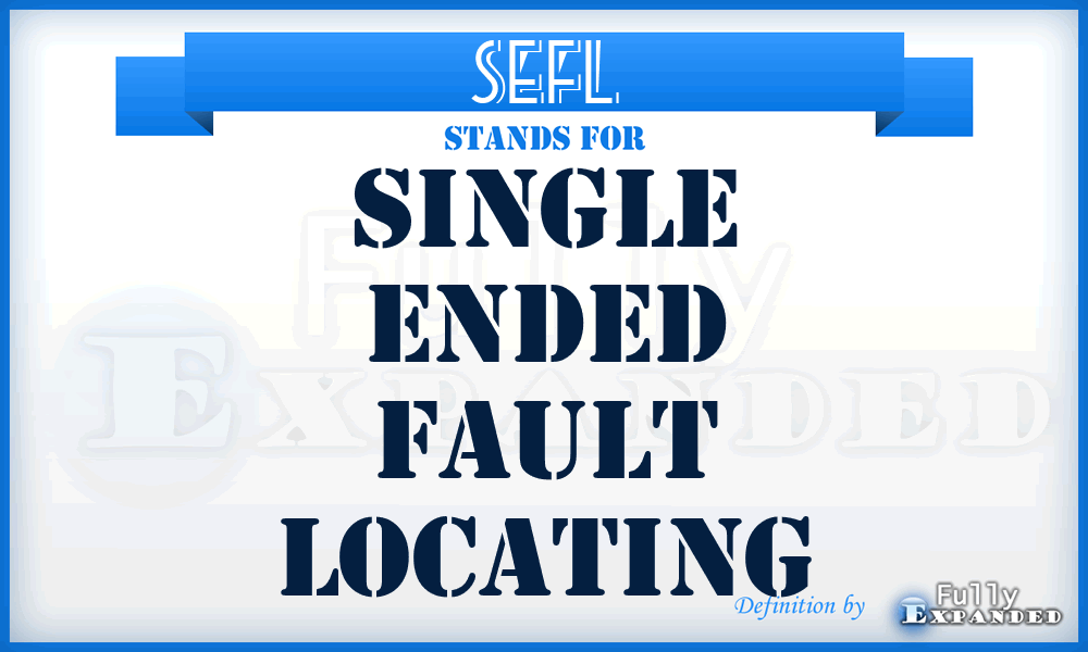 SEFL - Single Ended Fault Locating