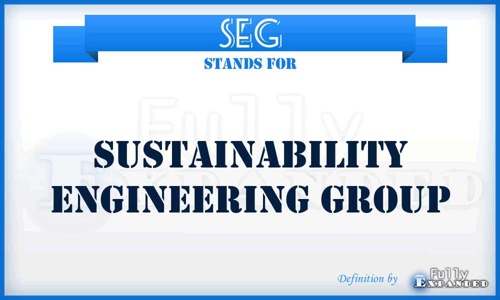 SEG - Sustainability Engineering Group