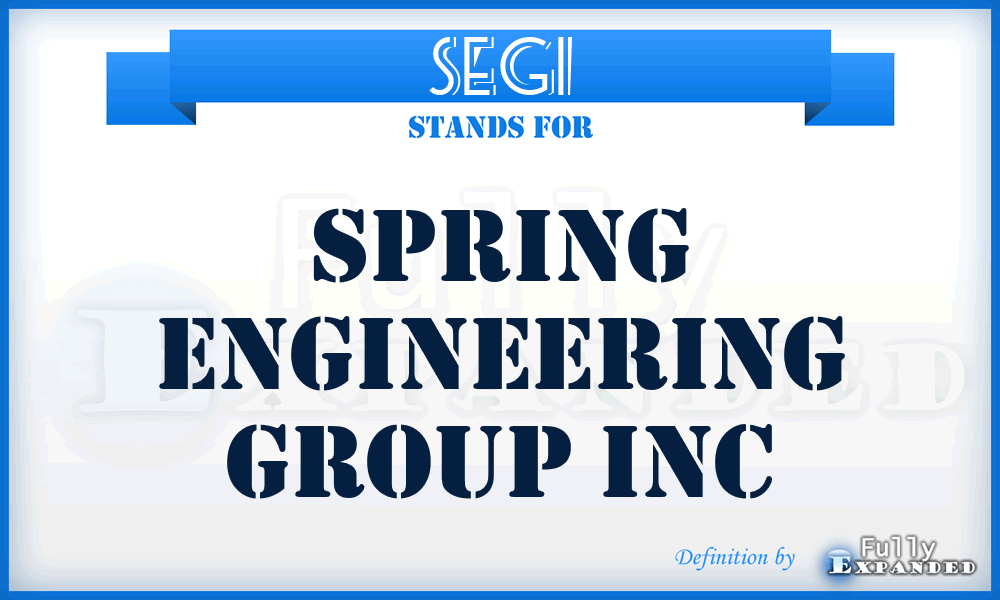 SEGI - Spring Engineering Group Inc