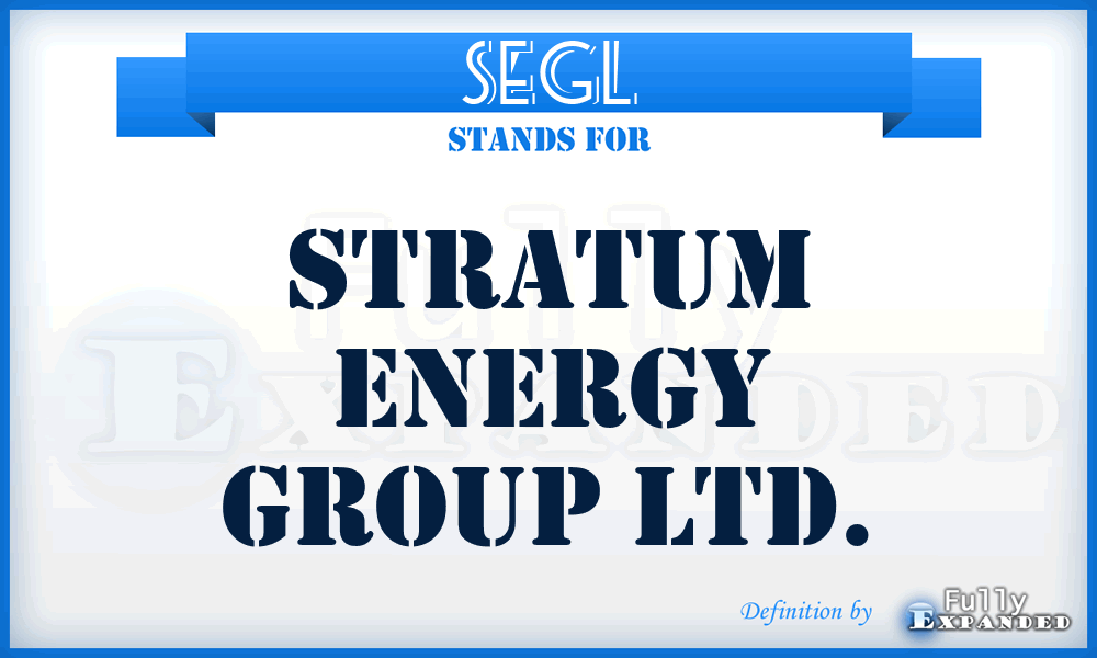 SEGL - Stratum Energy Group Ltd.