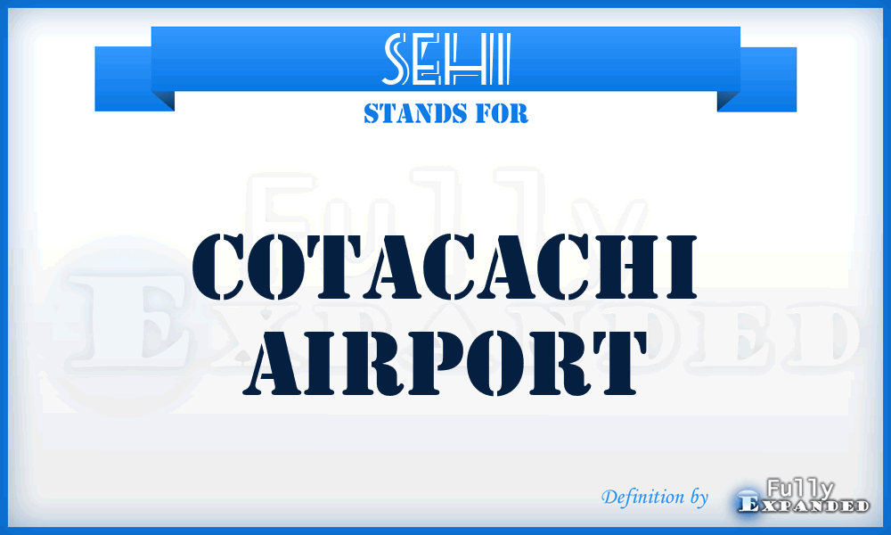 SEHI - Cotacachi airport