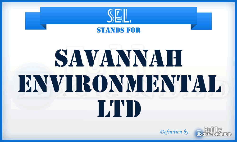 SEL - Savannah Environmental Ltd