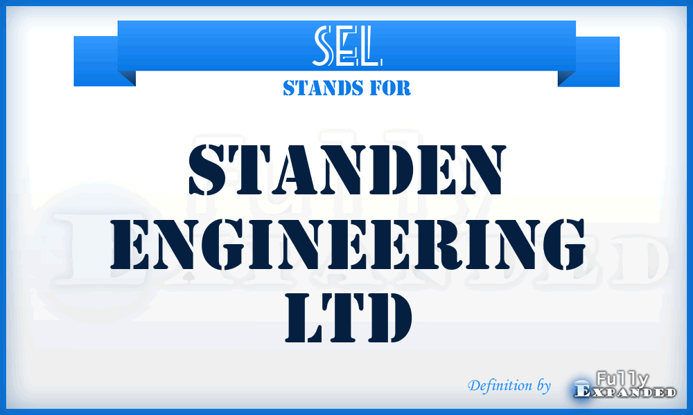 SEL - Standen Engineering Ltd