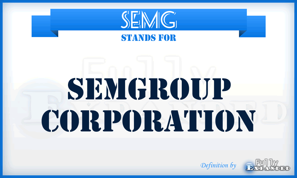 SEMG - Semgroup Corporation