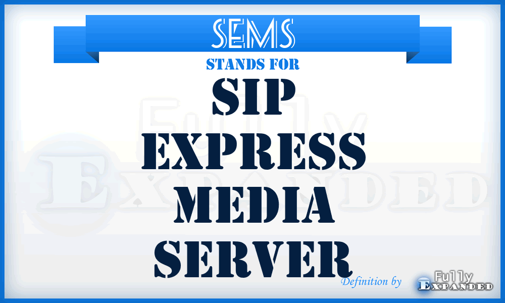 SEMS - SIP Express Media Server