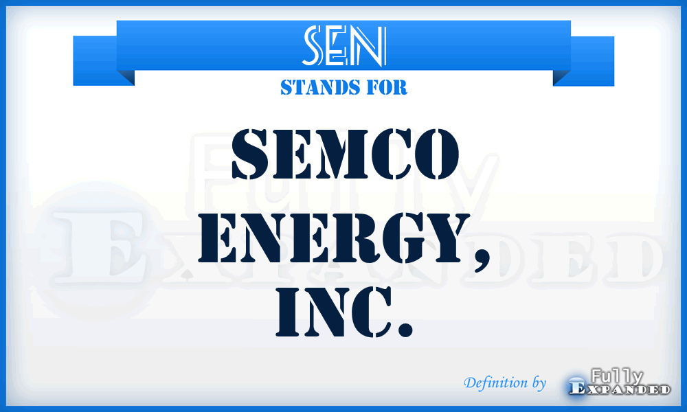 SEN - Semco Energy, Inc.