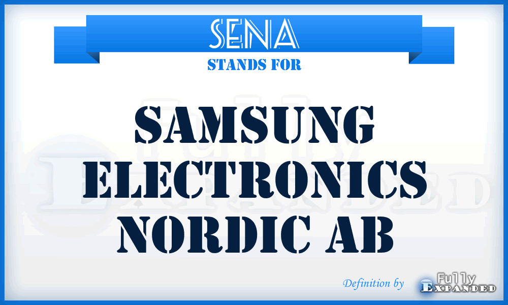 SENA - Samsung Electronics Nordic Ab