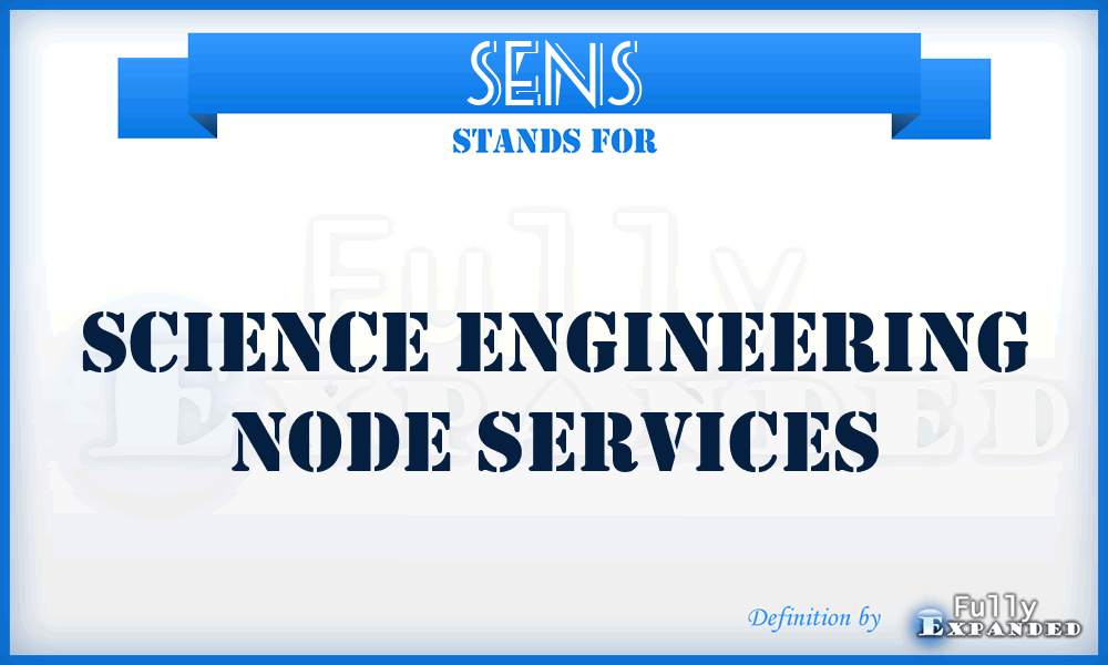 SENS - Science Engineering Node Services