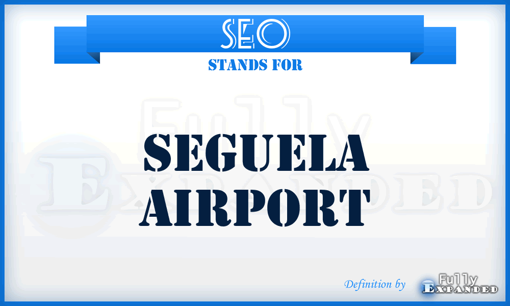 SEO - Seguela airport