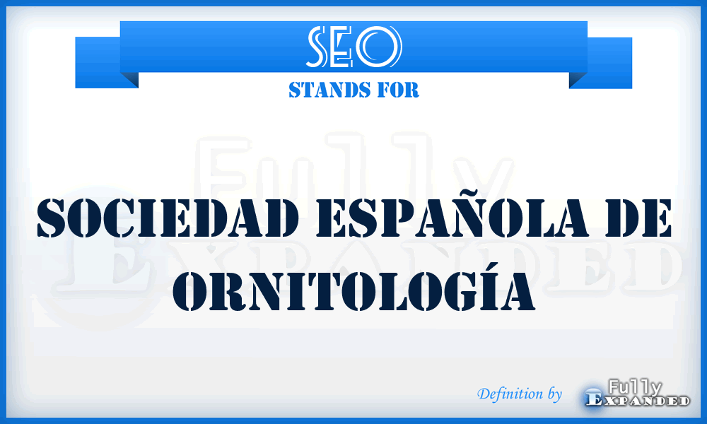 SEO - Sociedad Española de Ornitología