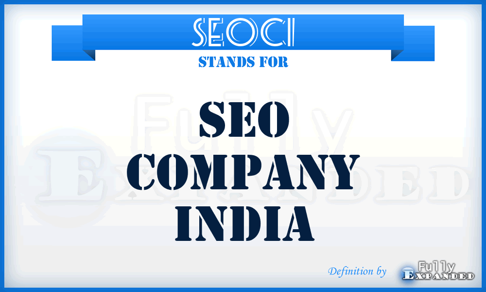 SEOCI - SEO Company India