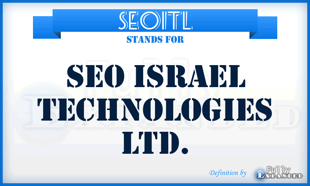 SEOITL - SEO Israel Technologies Ltd.
