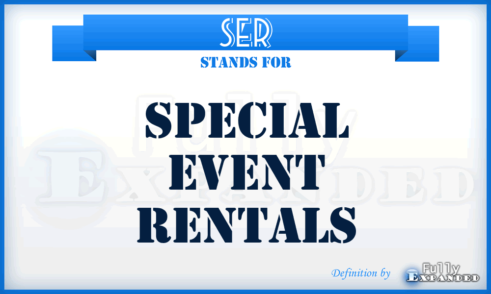 SER - Special Event Rentals