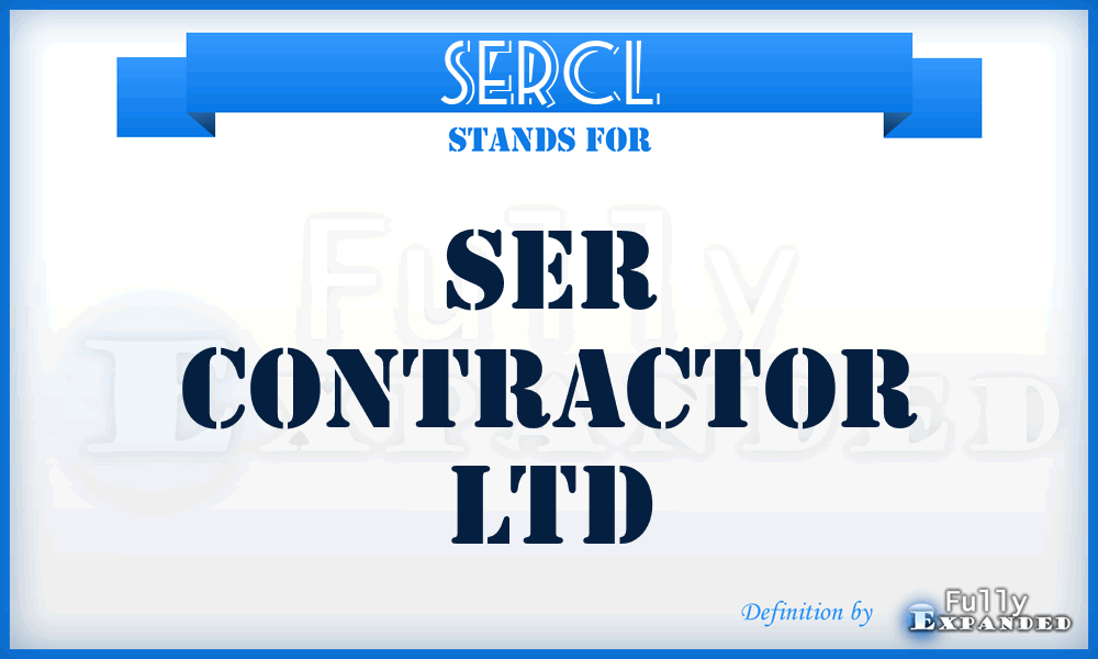 SERCL - SER Contractor Ltd