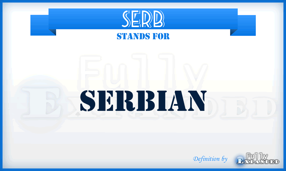 SERB - Serbian