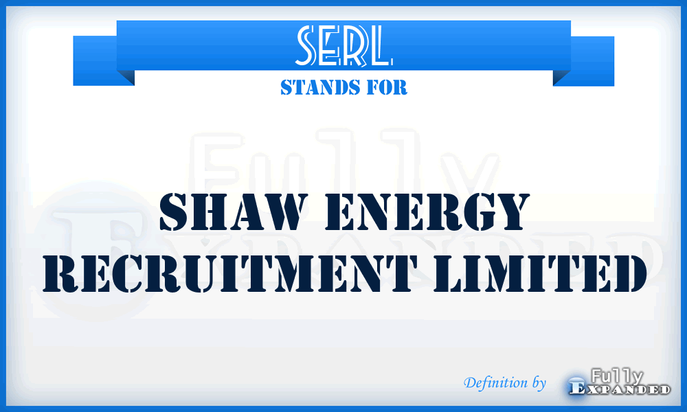 SERL - Shaw Energy Recruitment Limited