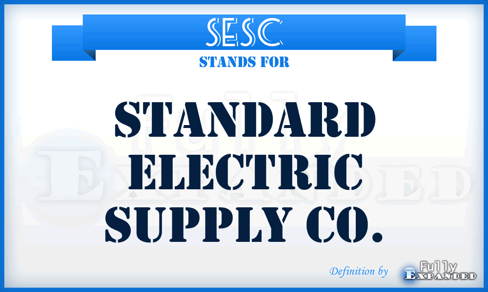 SESC - Standard Electric Supply Co.