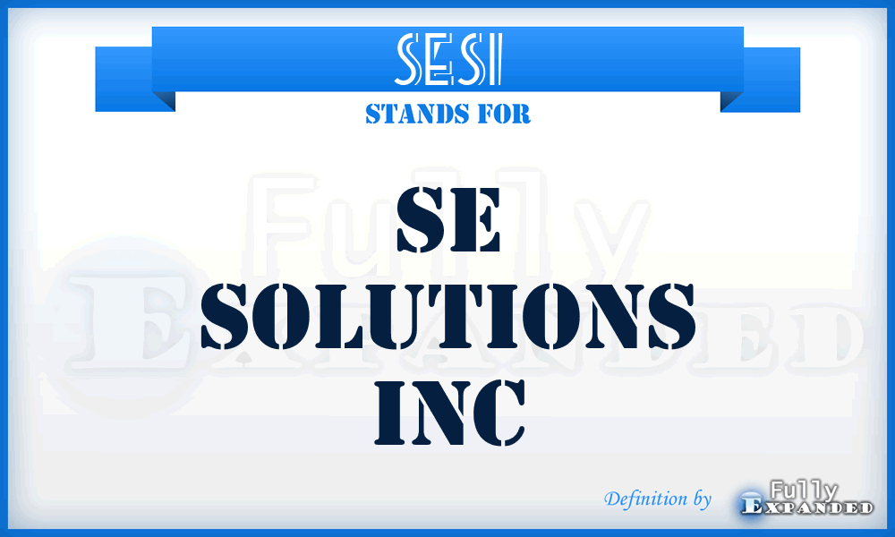 SESI - SE Solutions Inc