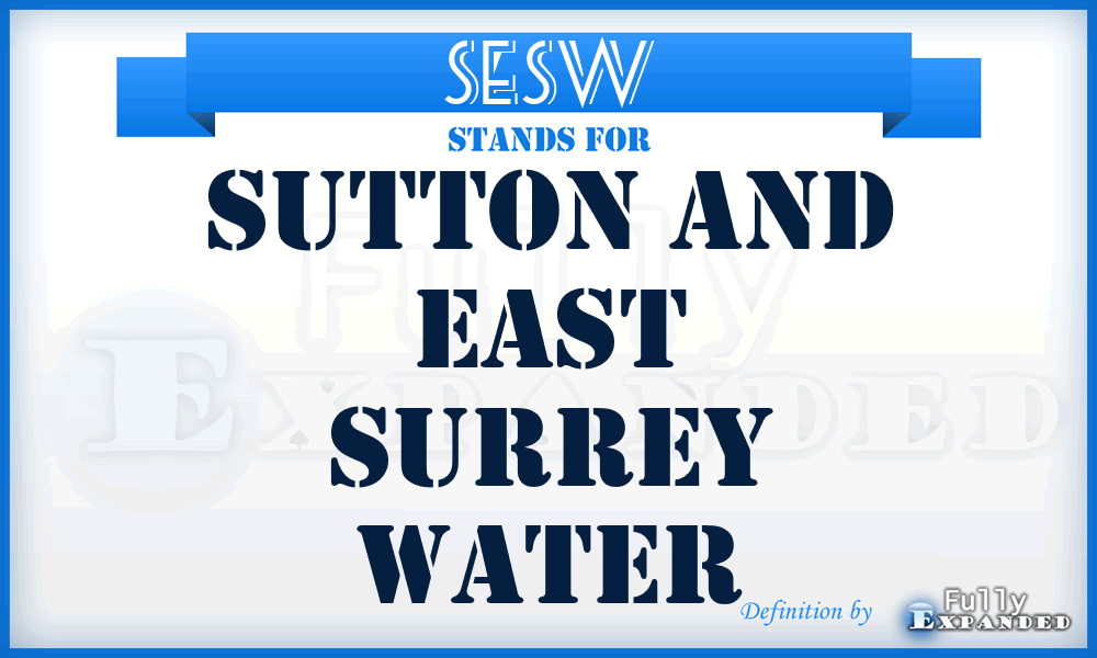 SESW - Sutton and East Surrey Water