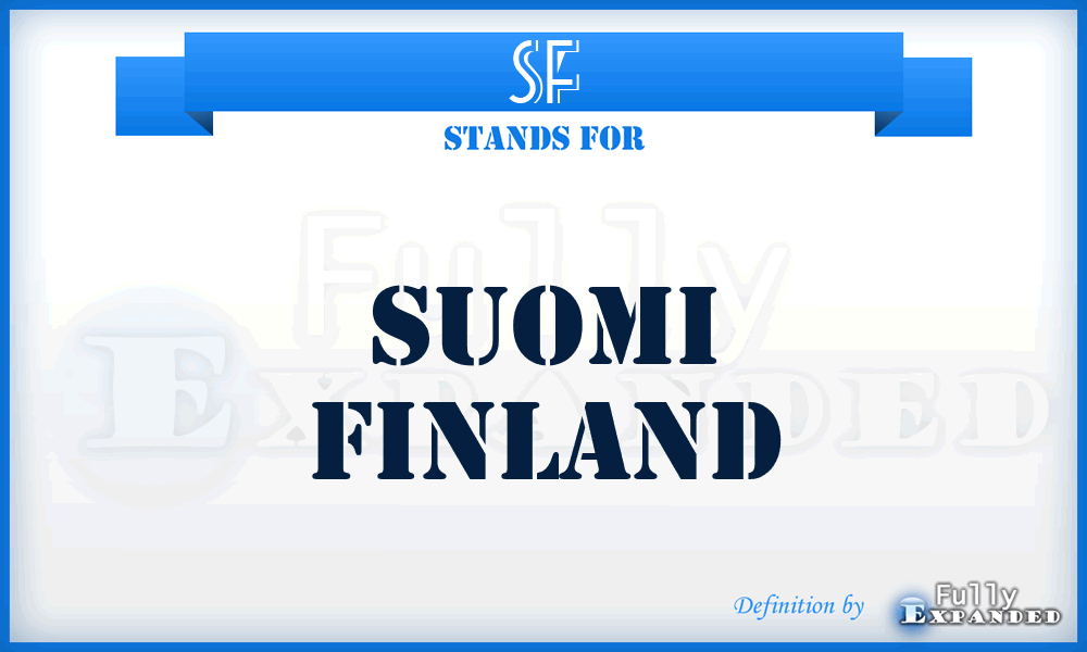 SF - Suomi Finland