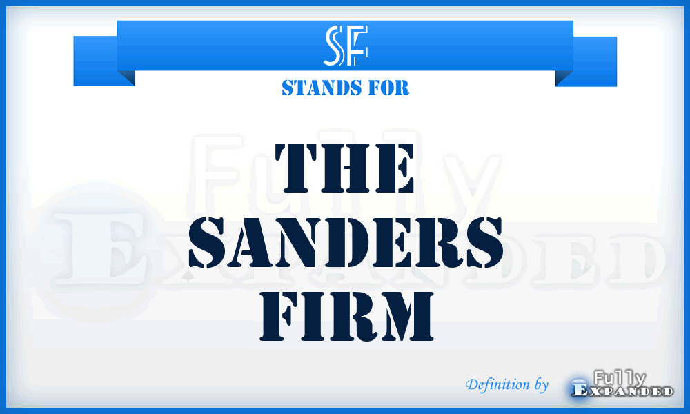 SF - The Sanders Firm