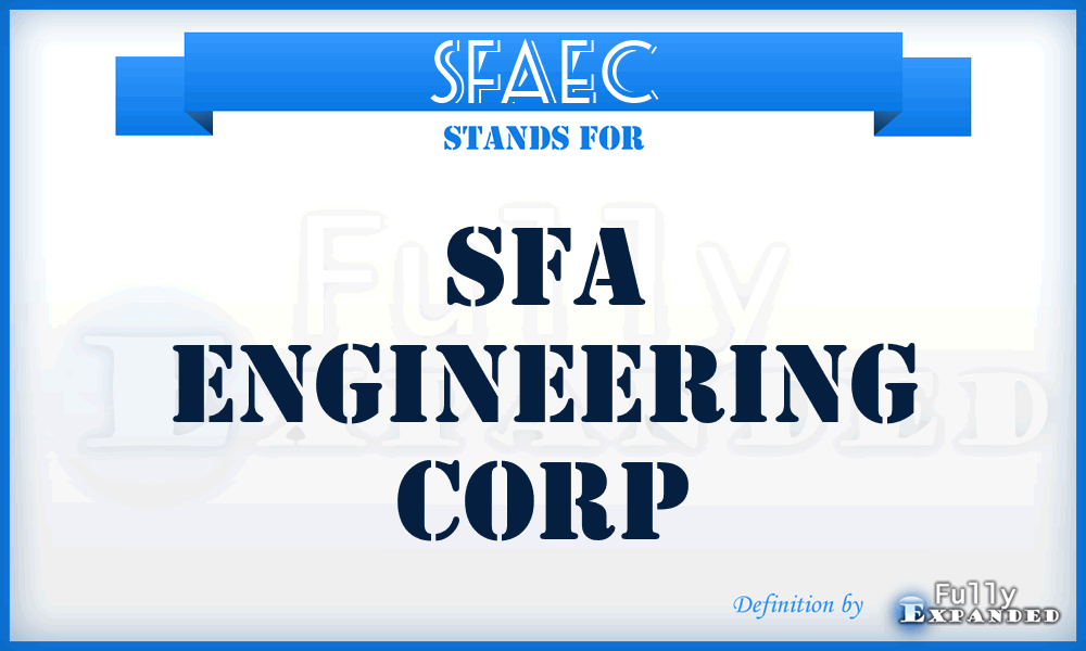 SFAEC - SFA Engineering Corp