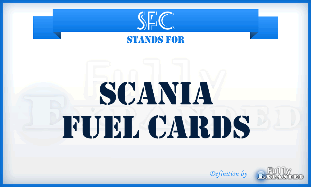 SFC - Scania Fuel Cards