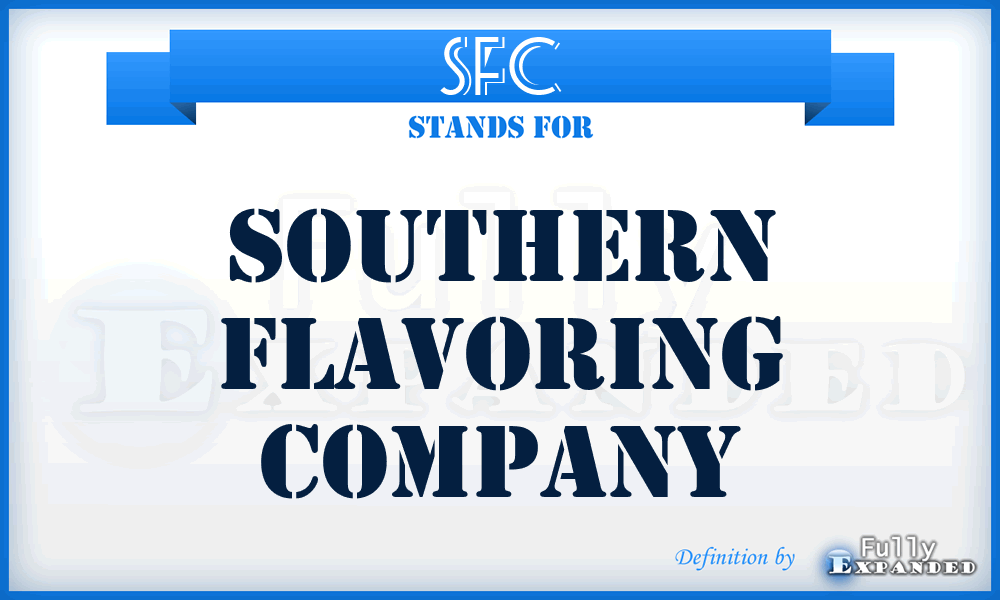 SFC - Southern Flavoring Company