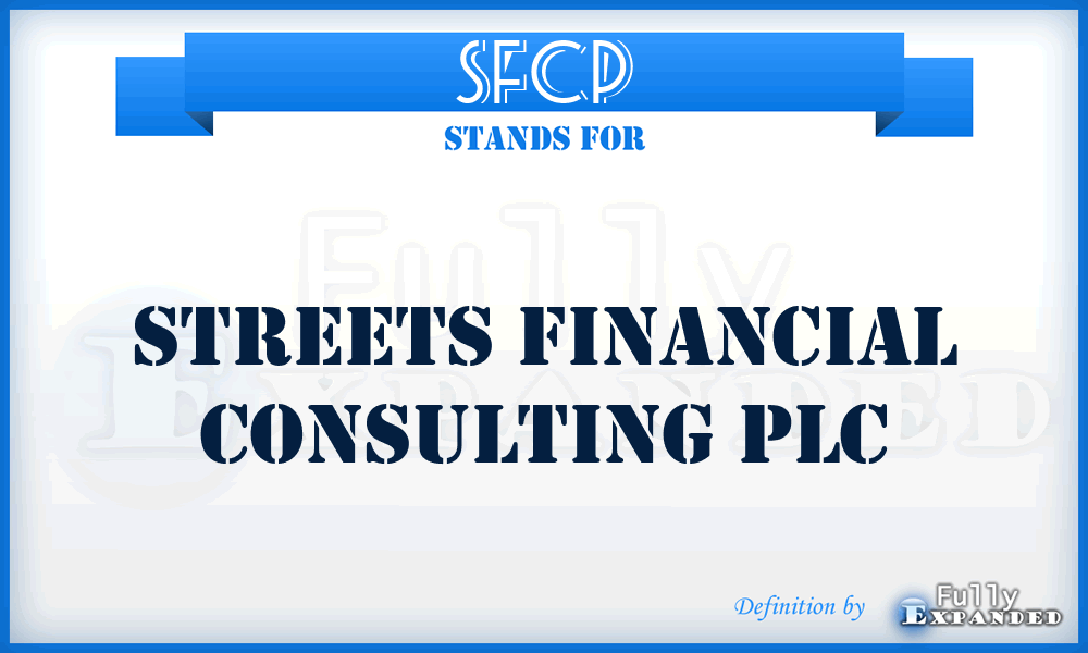 SFCP - Streets Financial Consulting PLC