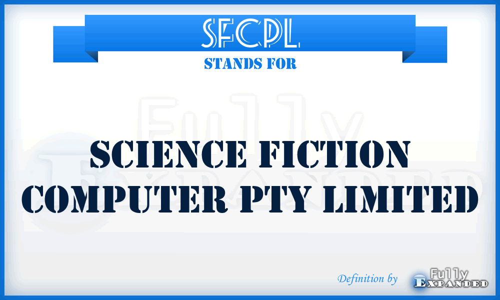 SFCPL - Science Fiction Computer Pty Limited